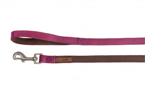 DC119/I.03 Póráz  DoublePremium barna-ciklámen 25*1200 mm